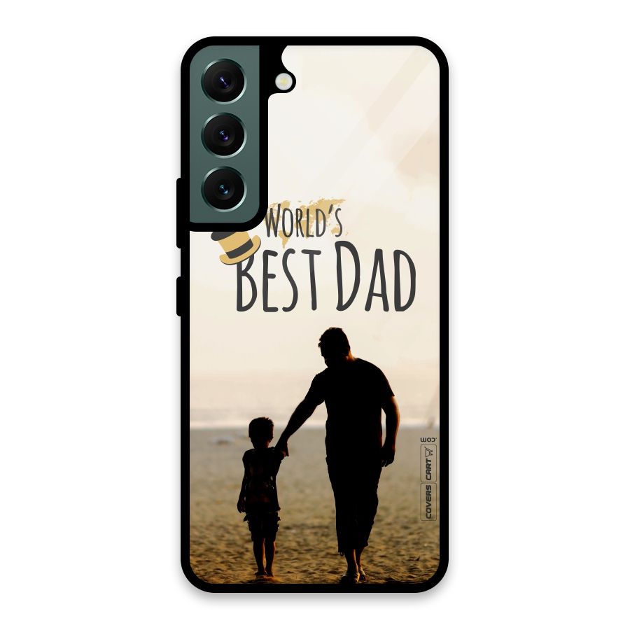 Worlds Best Dad Glass Back Case for Galaxy S22 5G