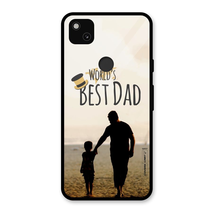 Worlds Best Dad Glass Back Case for Google Pixel 4a