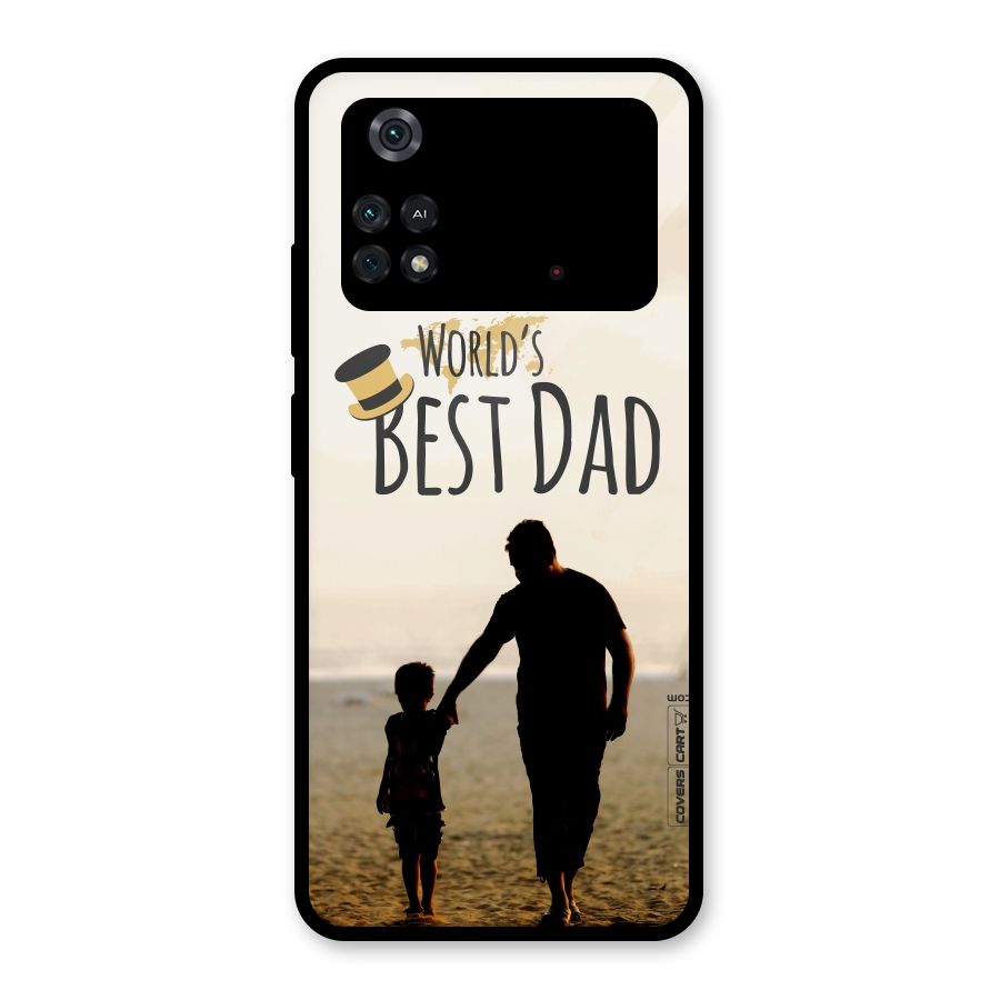 Worlds Best Dad Glass Back Case for Poco M4 Pro 4G