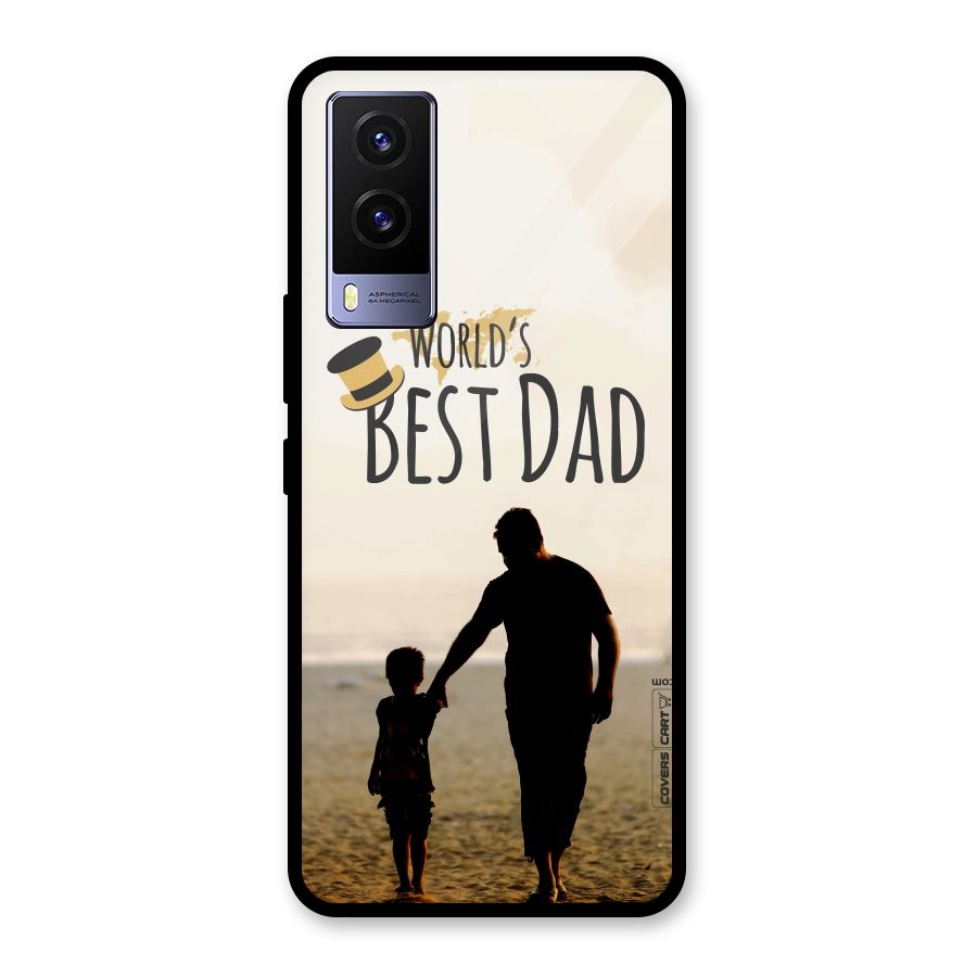 Worlds Best Dad Glass Back Case for Vivo V21e 5G