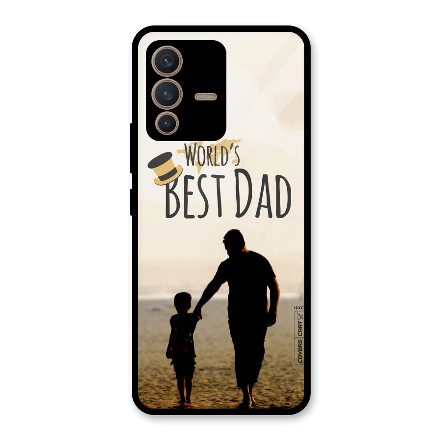 Worlds Best Dad Glass Back Case for Vivo V23 5G