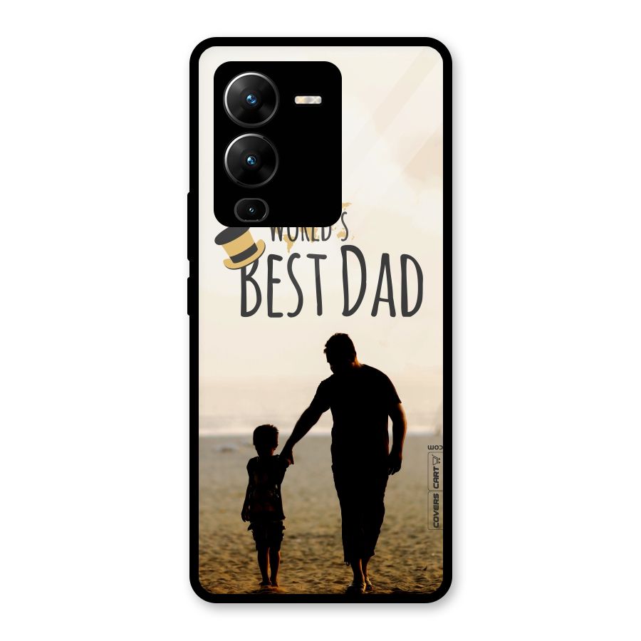 Worlds Best Dad Glass Back Case for Vivo V25 Pro