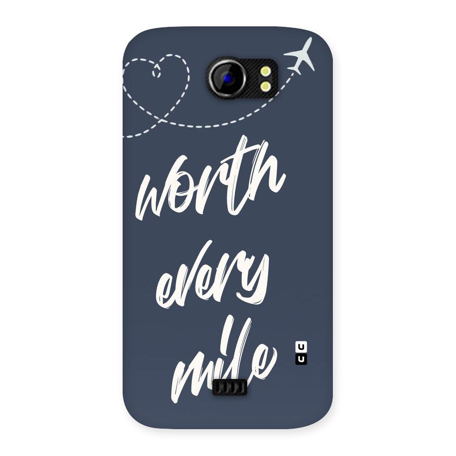 Worth Every Mile Back Case for Micromax Canvas 2 A110