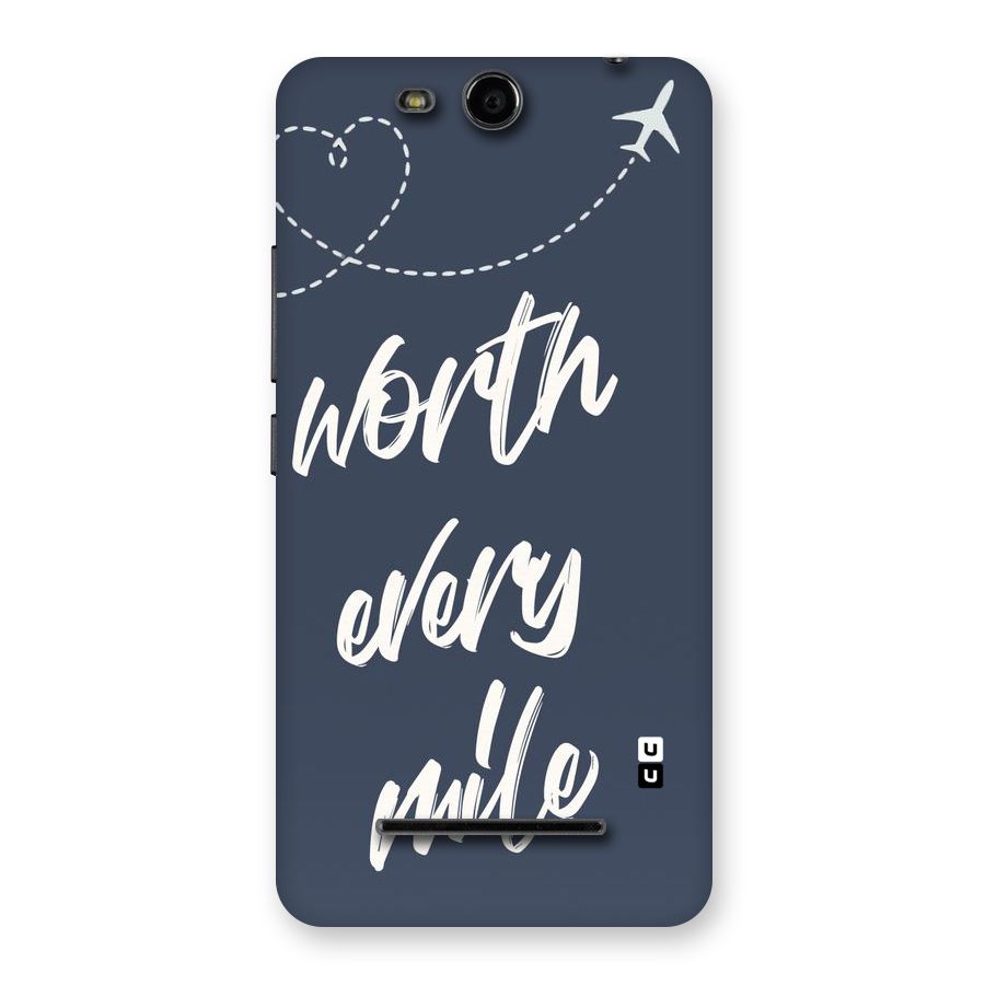 Worth Every Mile Back Case for Micromax Canvas Juice 3 Q392