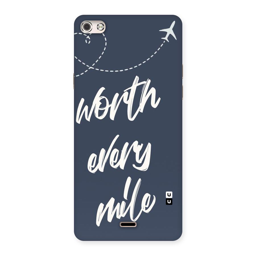 Worth Every Mile Back Case for Micromax Canvas Silver 5