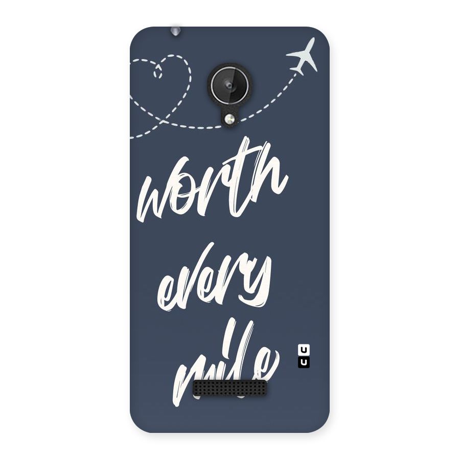 Worth Every Mile Back Case for Micromax Canvas Spark Q380