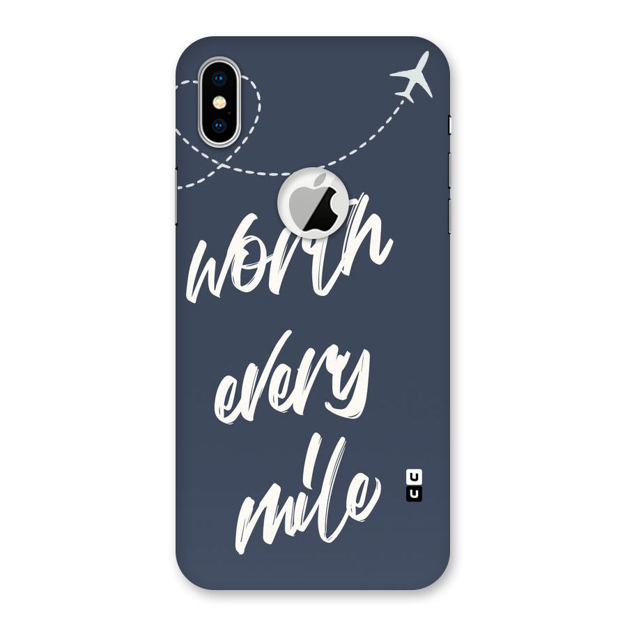 Worth Every Mile Back Case for iPhone XS Logo Cut