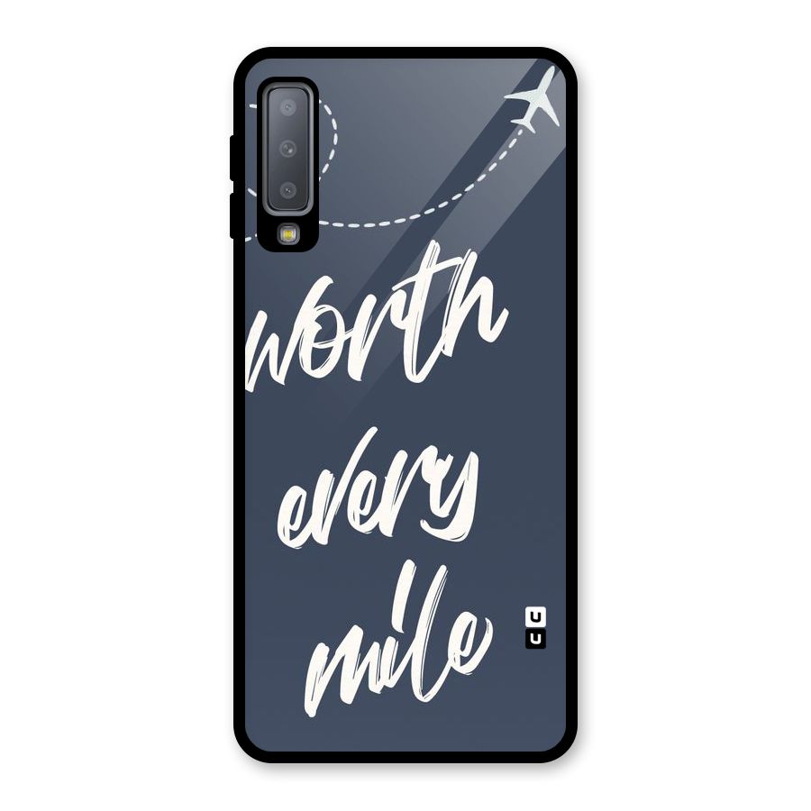 Worth Every Mile Glass Back Case for Galaxy A7 (2018)