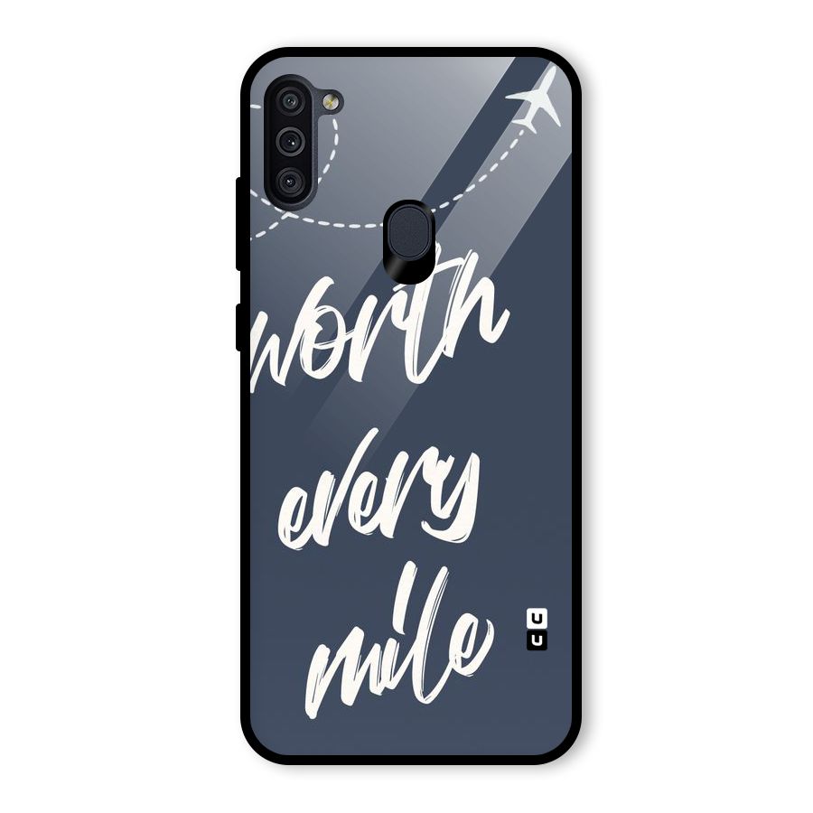 Worth Every Mile Glass Back Case for Galaxy M11
