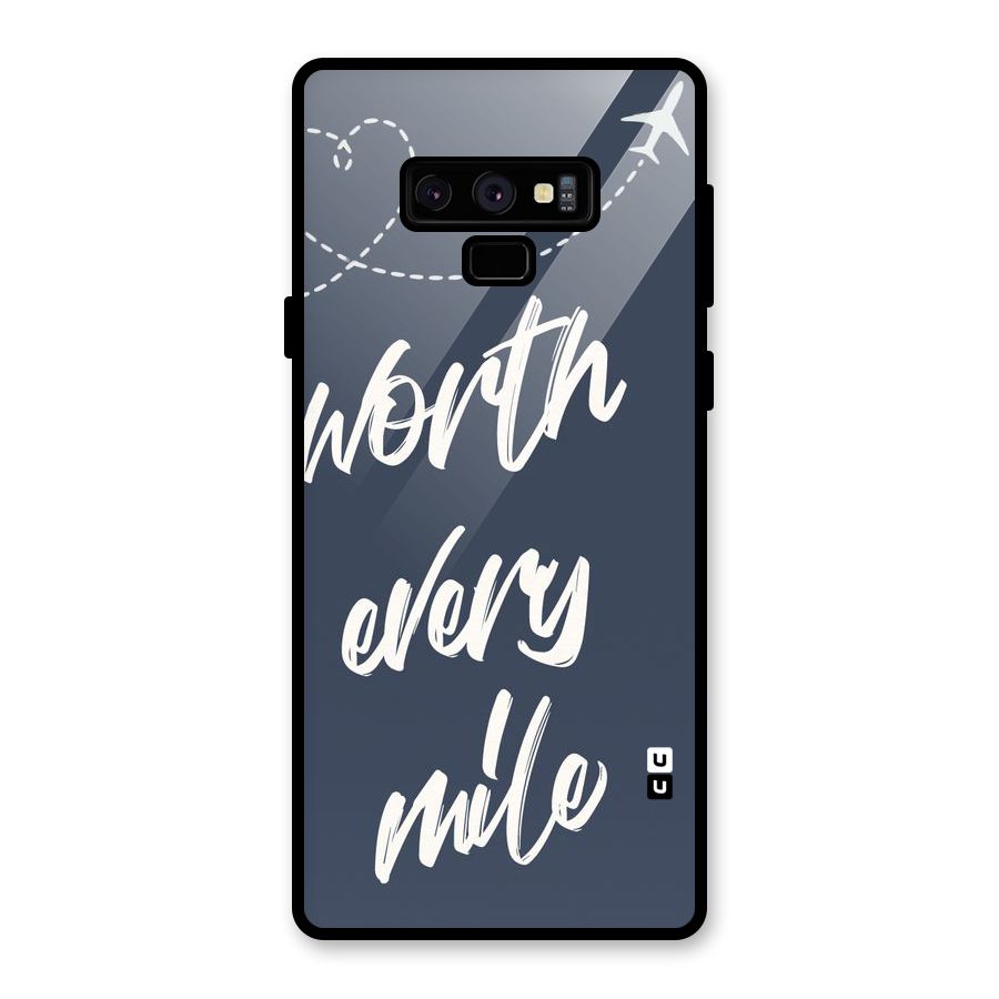 Worth Every Mile Glass Back Case for Galaxy Note 9