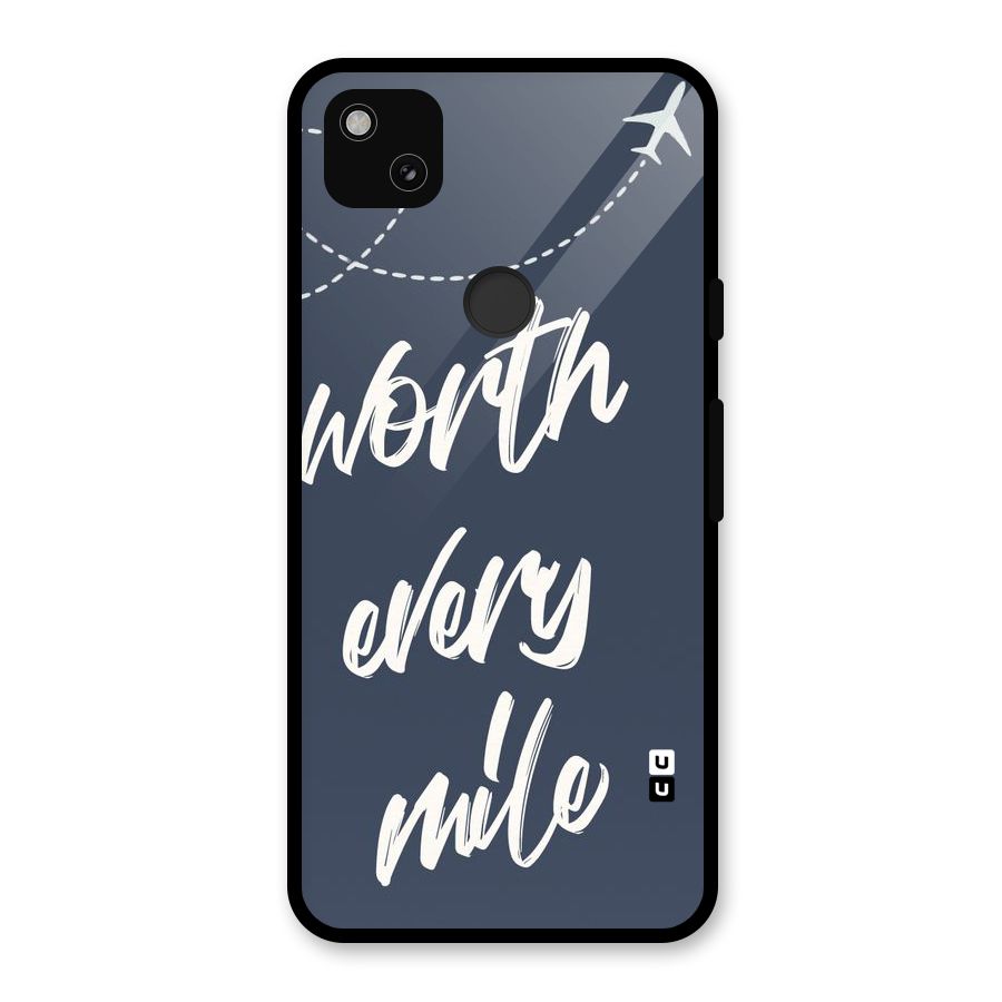 Worth Every Mile Glass Back Case for Google Pixel 4a