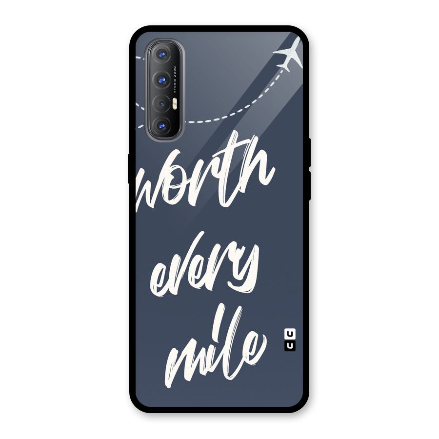 Worth Every Mile Glass Back Case for Oppo Reno3 Pro