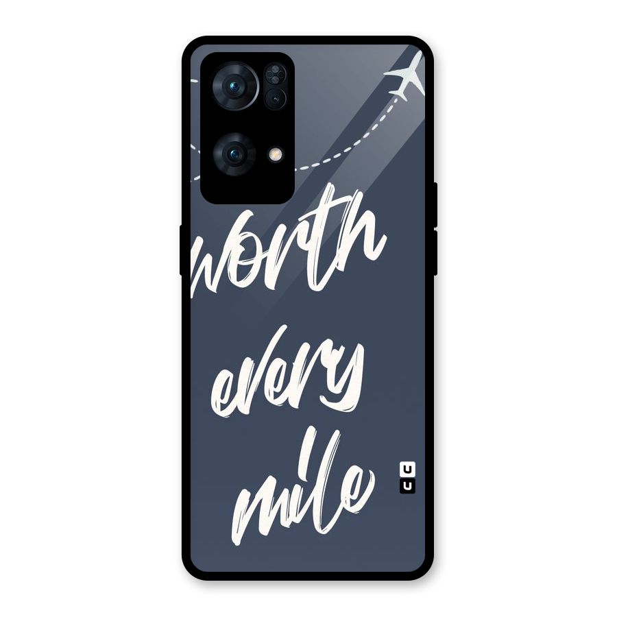 Worth Every Mile Glass Back Case for Oppo Reno7 Pro 5G
