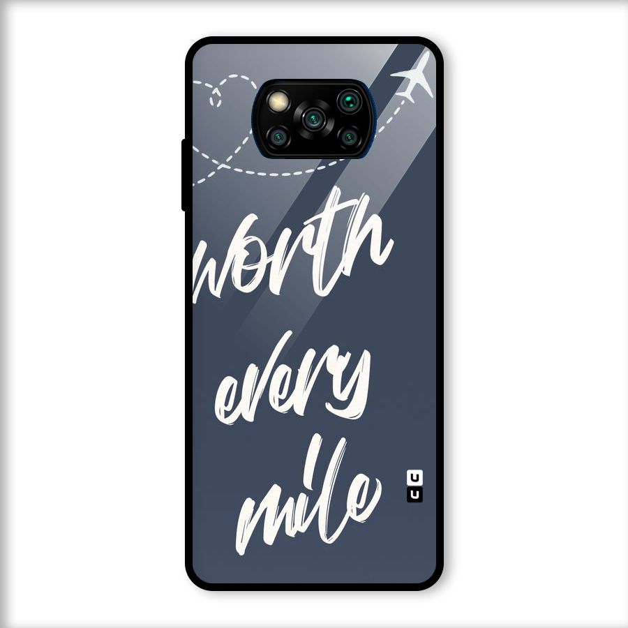 Worth Every Mile Glass Back Case for Poco X3