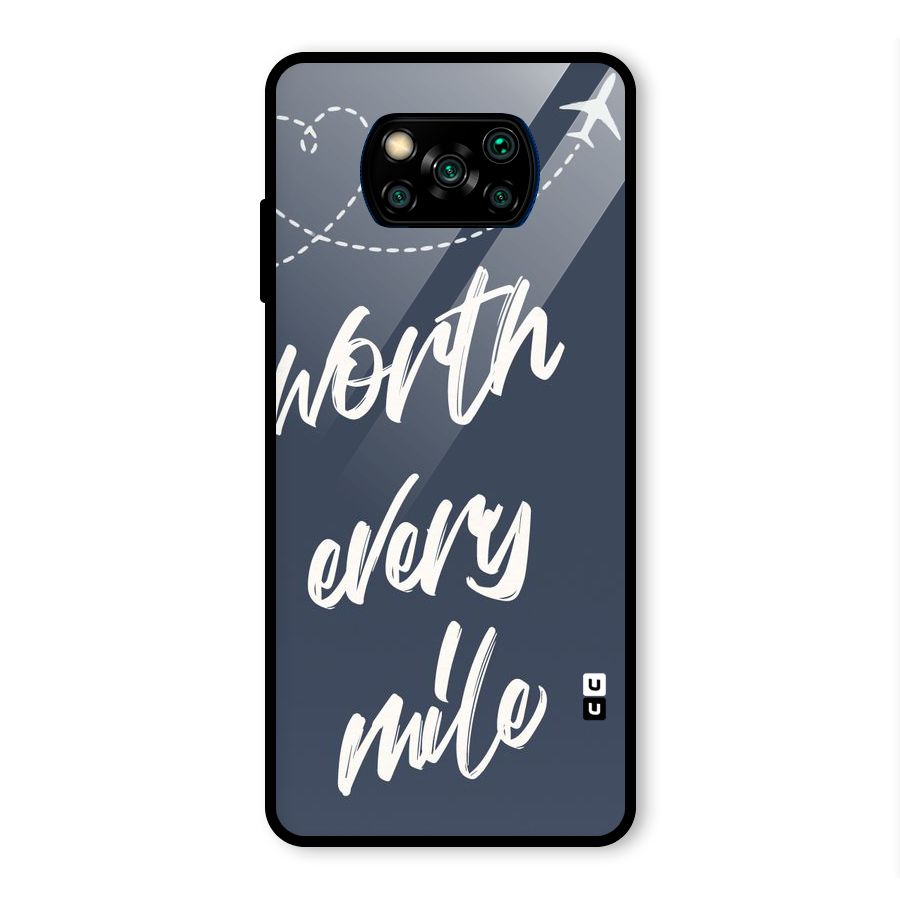 Worth Every Mile Glass Back Case for Poco X3 Pro