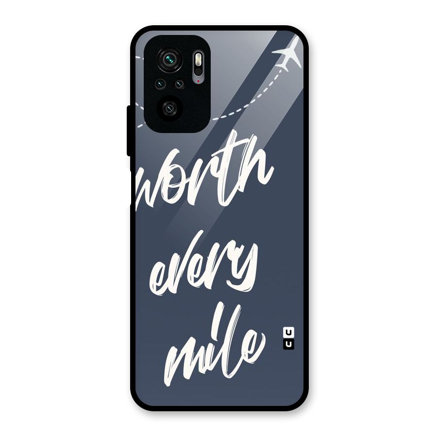 Worth Every Mile Glass Back Case for Redmi Note 10S