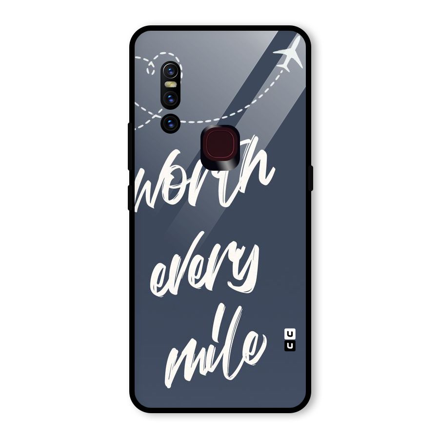 Worth Every Mile Glass Back Case for Vivo V15