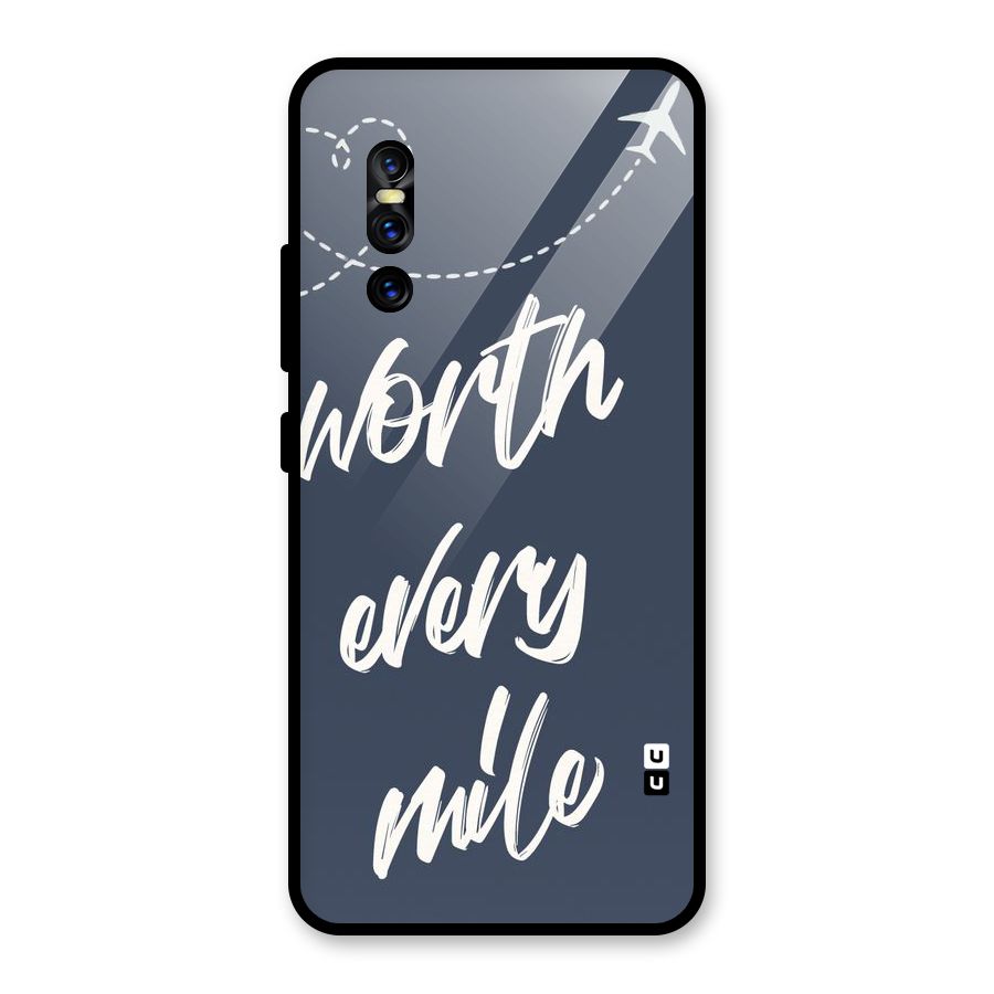 Worth Every Mile Glass Back Case for Vivo V15 Pro