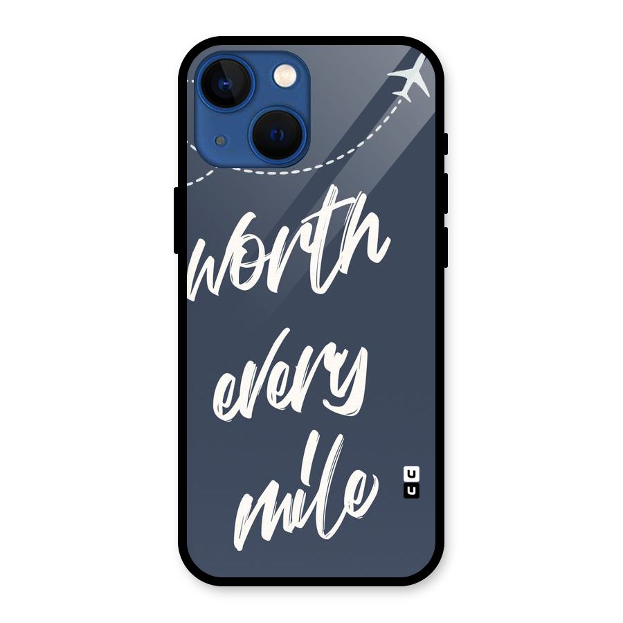 Worth Every Mile Glass Back Case for iPhone 13 Mini