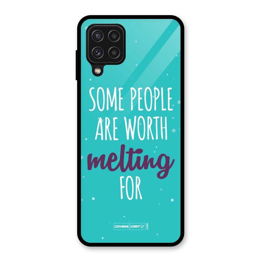 Worth Melting For Glass Back Case for Galaxy A22 4G