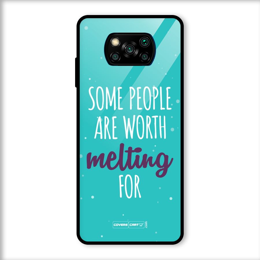 Worth Melting For Glass Back Case for Poco X3