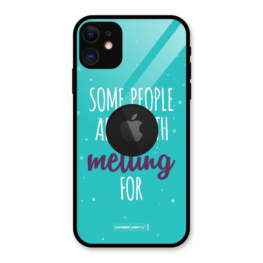 Worth Melting For Glass Back Case for iPhone 11 Logo Cut
