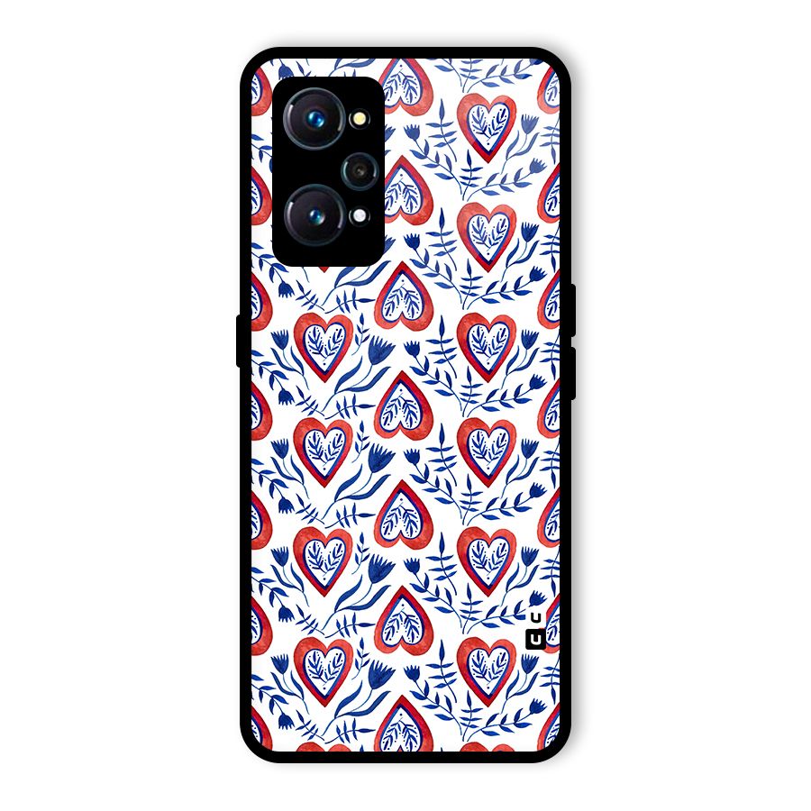 Wrapping Hearts Pattern Glass Back Case for Realme GT 2