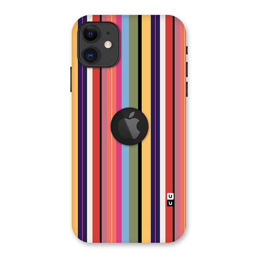 Wrapping Stripes Back Case for iPhone 11 Logo Cut