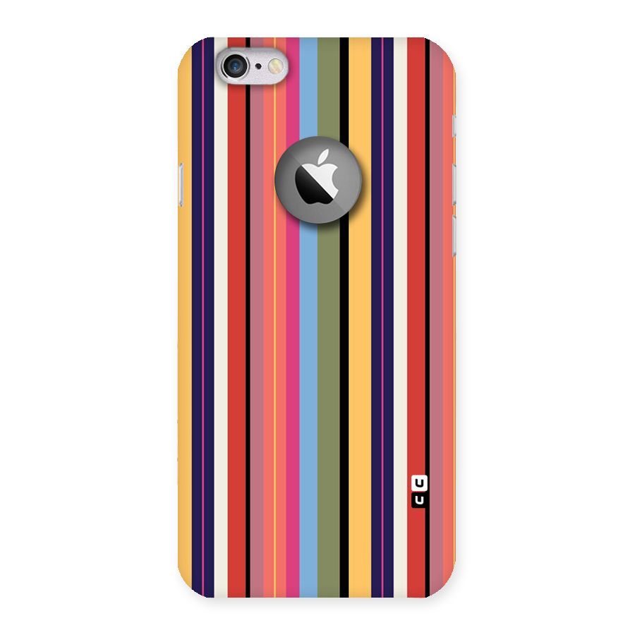 Wrapping Stripes Back Case for iPhone 6 Logo Cut