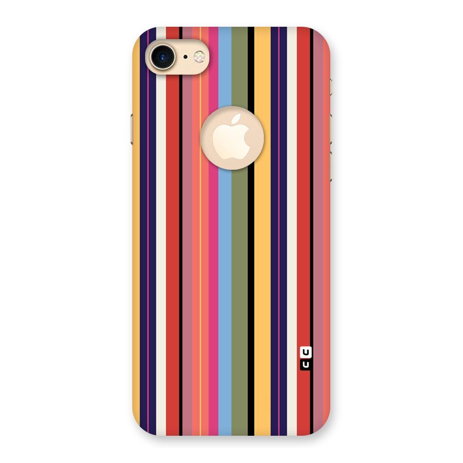 Wrapping Stripes Back Case for iPhone 7 Logo Cut
