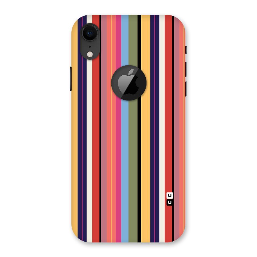 Wrapping Stripes Back Case for iPhone XR Logo Cut