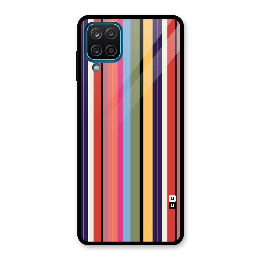 Wrapping Stripes Glass Back Case for Galaxy A12