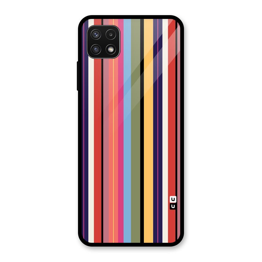 Wrapping Stripes Glass Back Case for Galaxy A22 5G