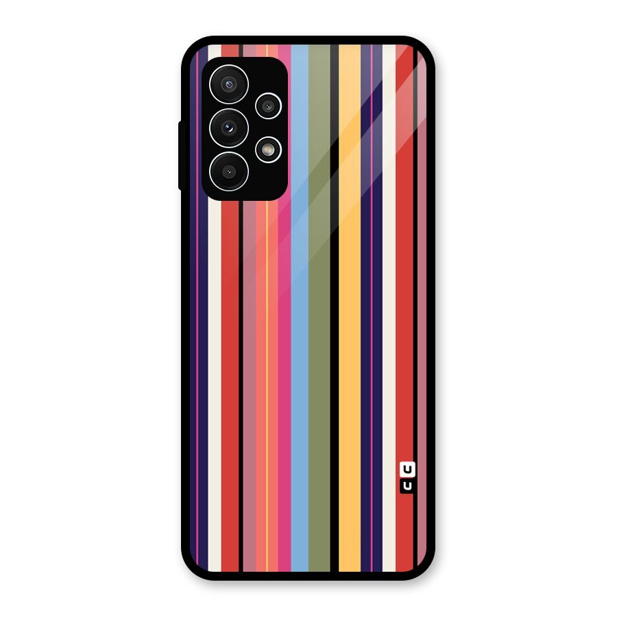 Wrapping Stripes Glass Back Case for Galaxy A23