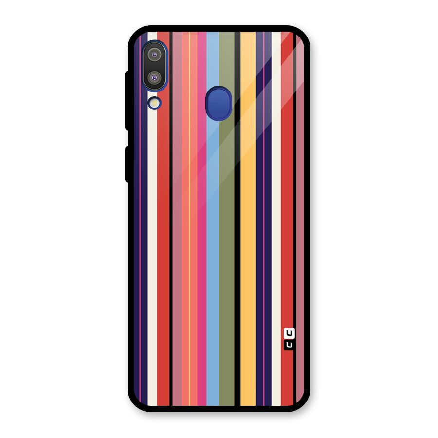 Wrapping Stripes Glass Back Case for Galaxy M20