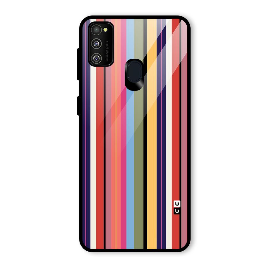 Wrapping Stripes Glass Back Case for Galaxy M30s