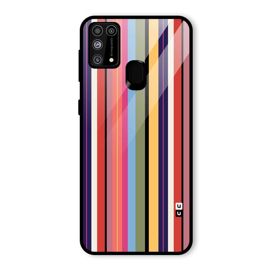 Wrapping Stripes Glass Back Case for Galaxy M31