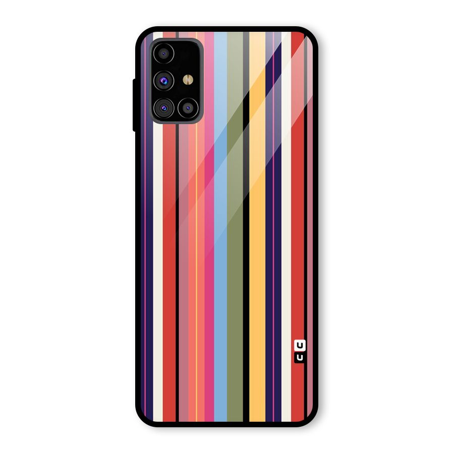 Wrapping Stripes Glass Back Case for Galaxy M31s