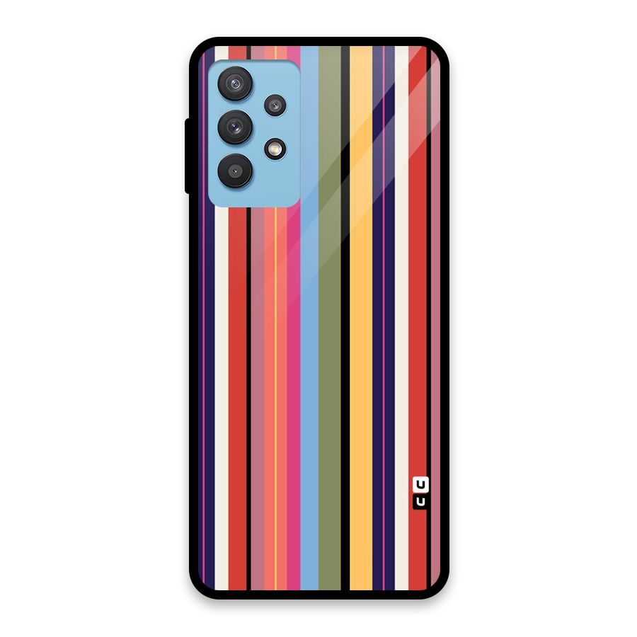 Wrapping Stripes Glass Back Case for Galaxy M32 5G