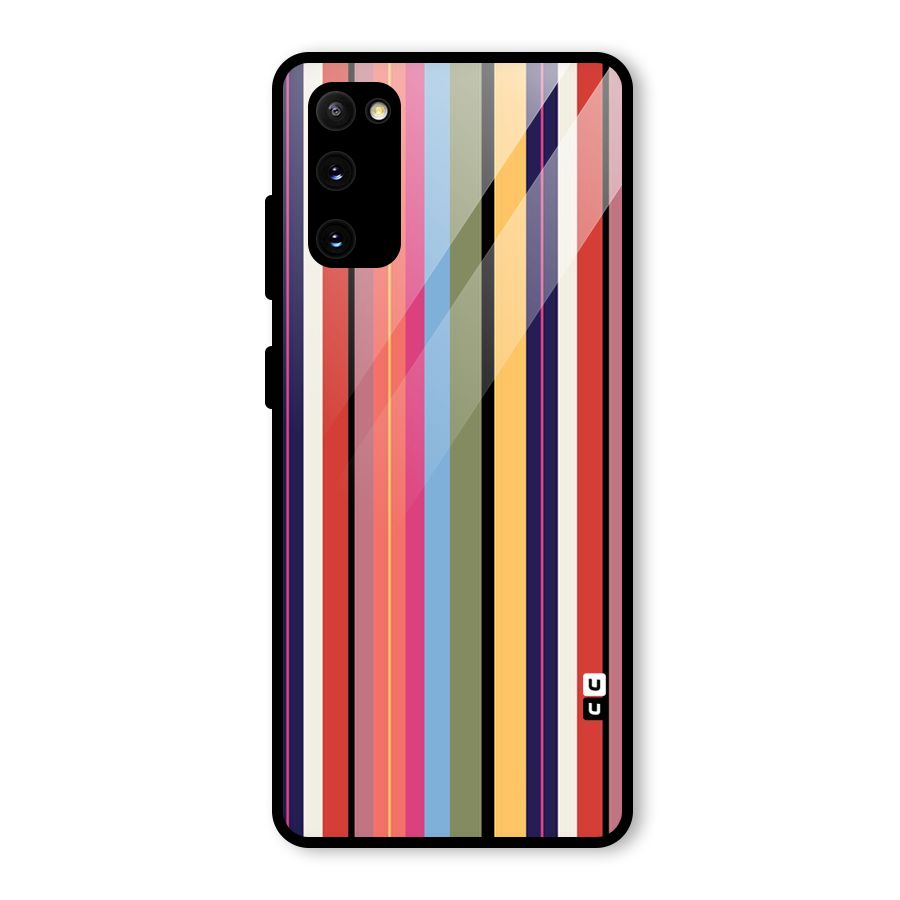 Wrapping Stripes Glass Back Case for Galaxy S20 FE 5G