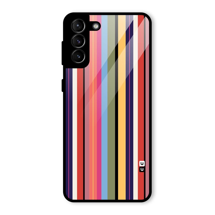 Wrapping Stripes Glass Back Case for Galaxy S21 Plus