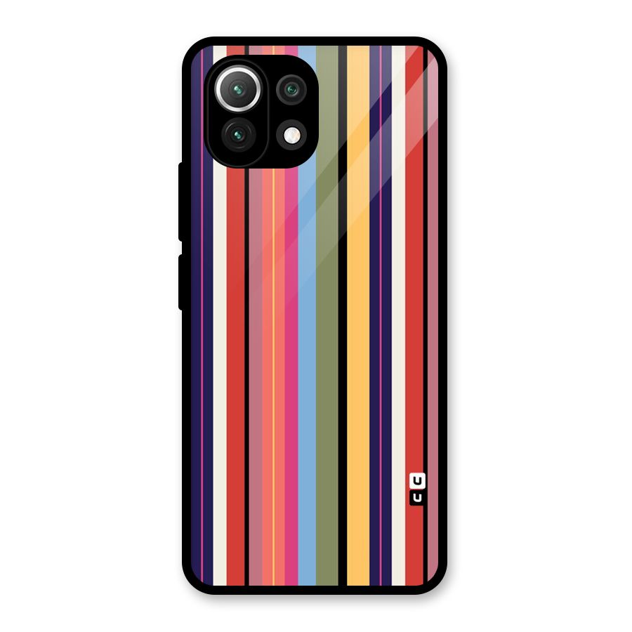 Wrapping Stripes Glass Back Case for Mi 11 Lite