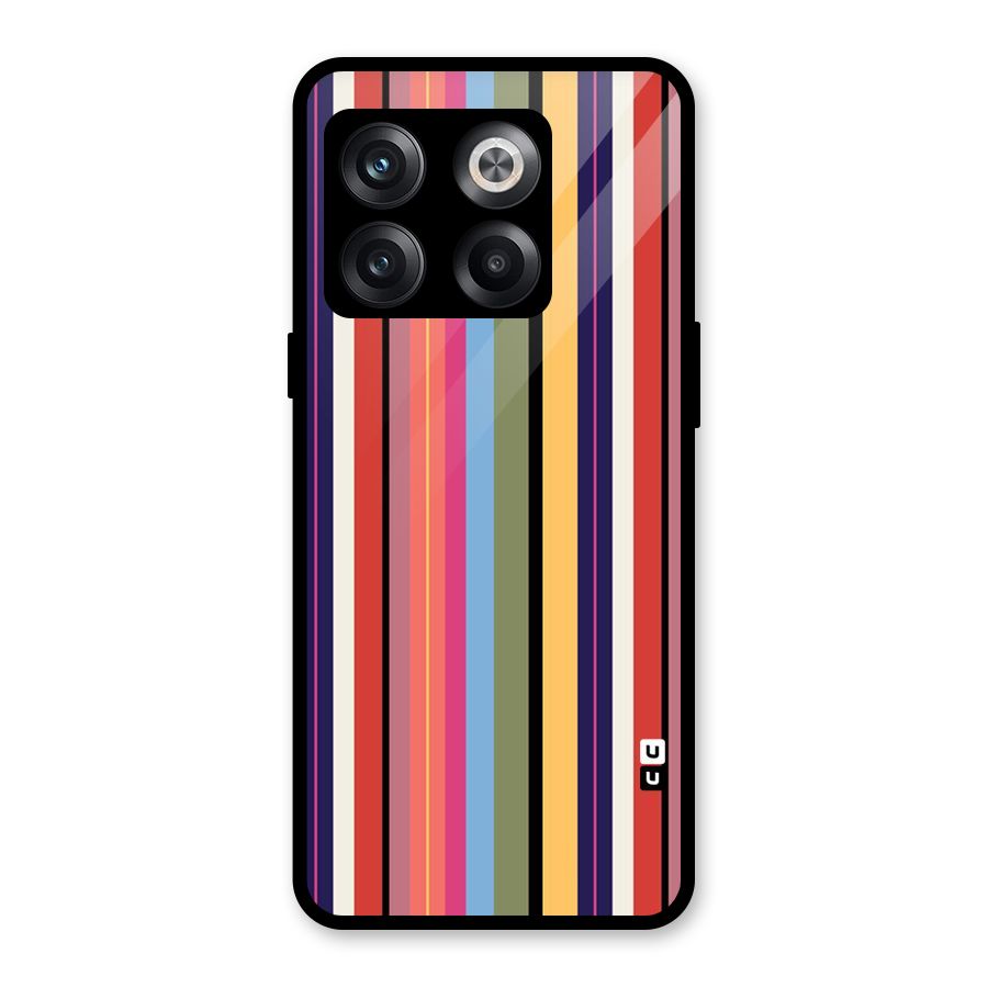 Wrapping Stripes Glass Back Case for OnePlus 10T