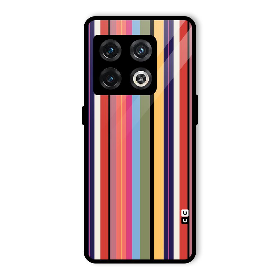 Wrapping Stripes Glass Back Case for OnePlus 10 Pro 5G