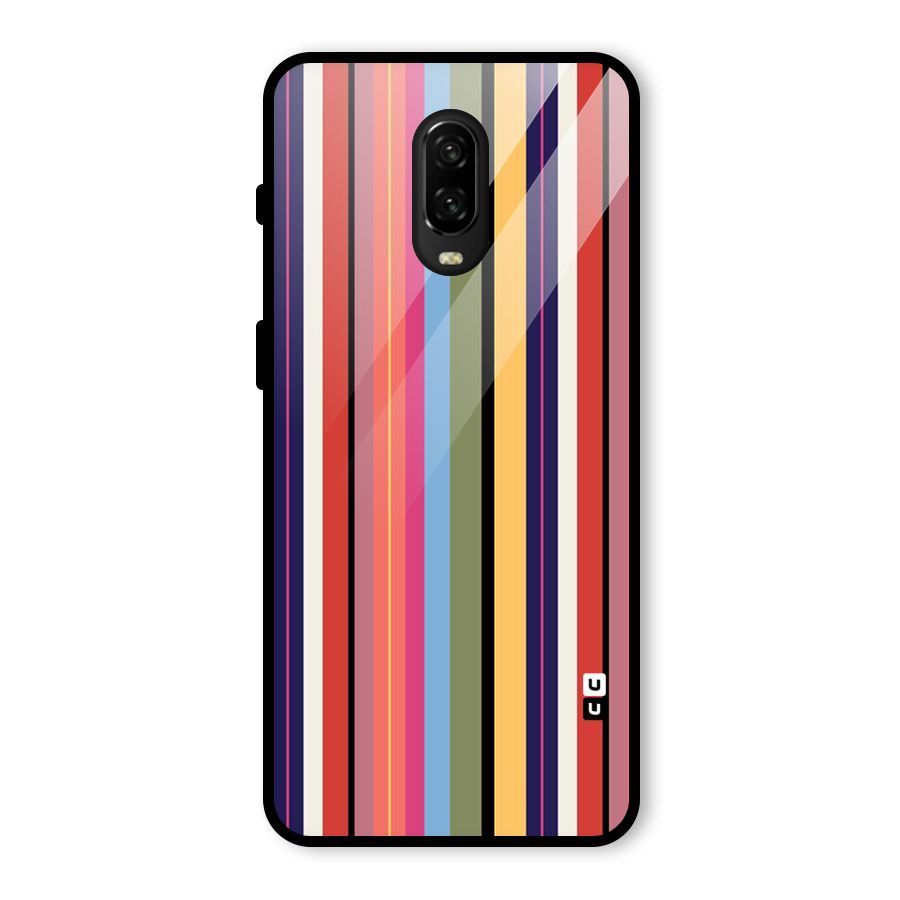 Wrapping Stripes Glass Back Case for OnePlus 6T