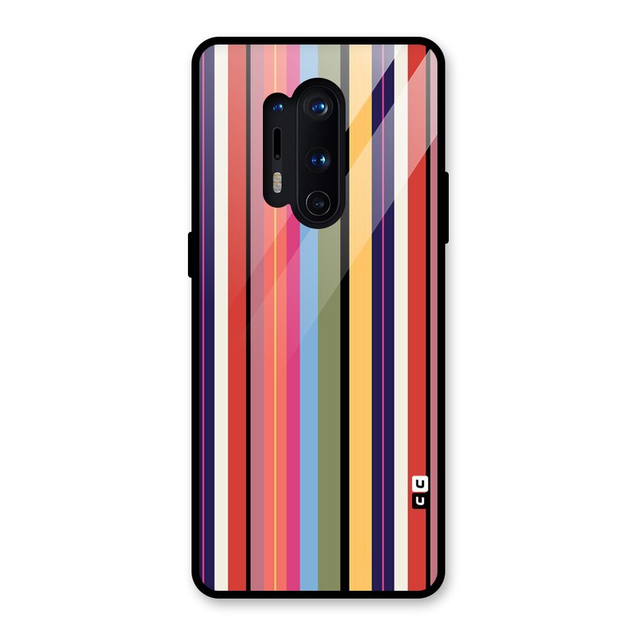 Wrapping Stripes Glass Back Case for OnePlus 8 Pro