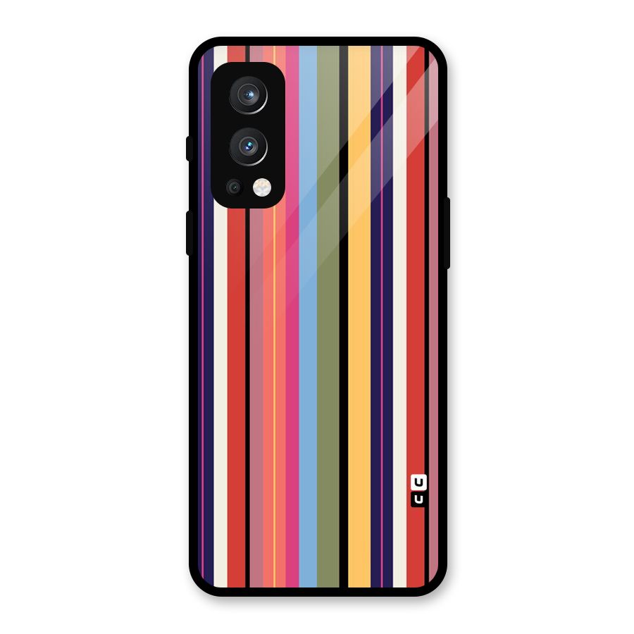 Wrapping Stripes Glass Back Case for OnePlus Nord 2 5G