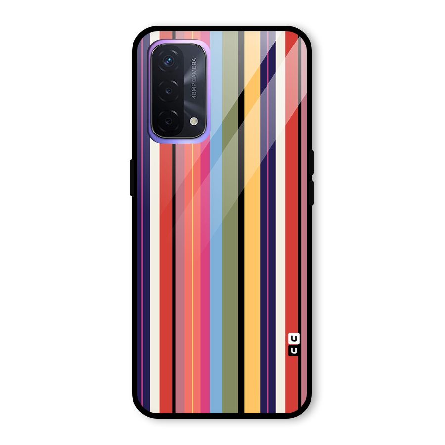 Wrapping Stripes Glass Back Case for Oppo A74 5G