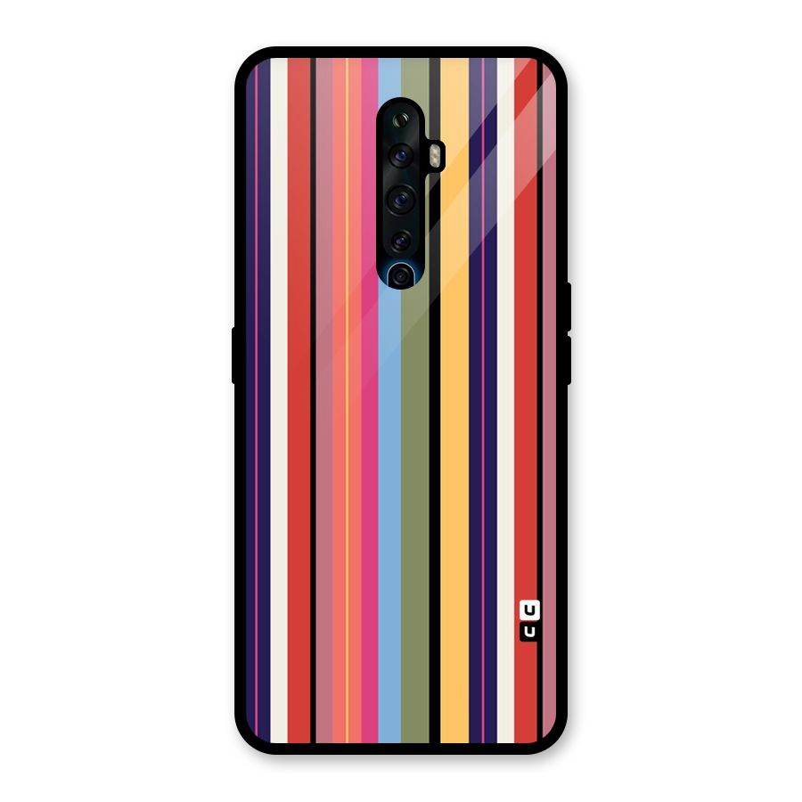 Wrapping Stripes Glass Back Case for Oppo Reno2 F