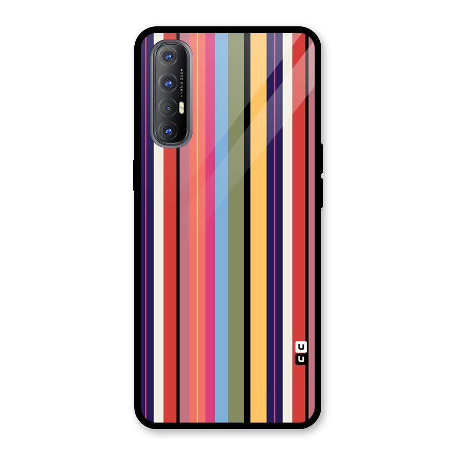 Wrapping Stripes Glass Back Case for Oppo Reno3 Pro